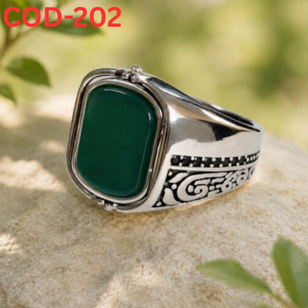 2 Style Green Stone Finger Ring-(COD-202)